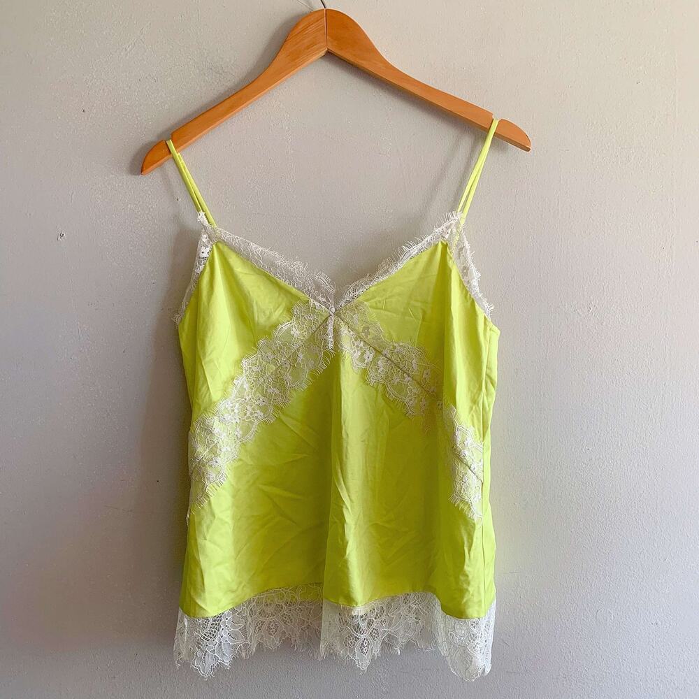NWT River Island Satin Lace Trim Cami Tank Top Size 8